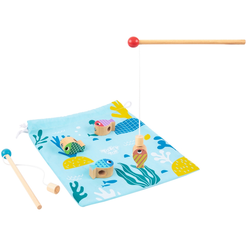 Wooden Game Whale and Fish Multifunctional 4 in 1, Tooky Toy